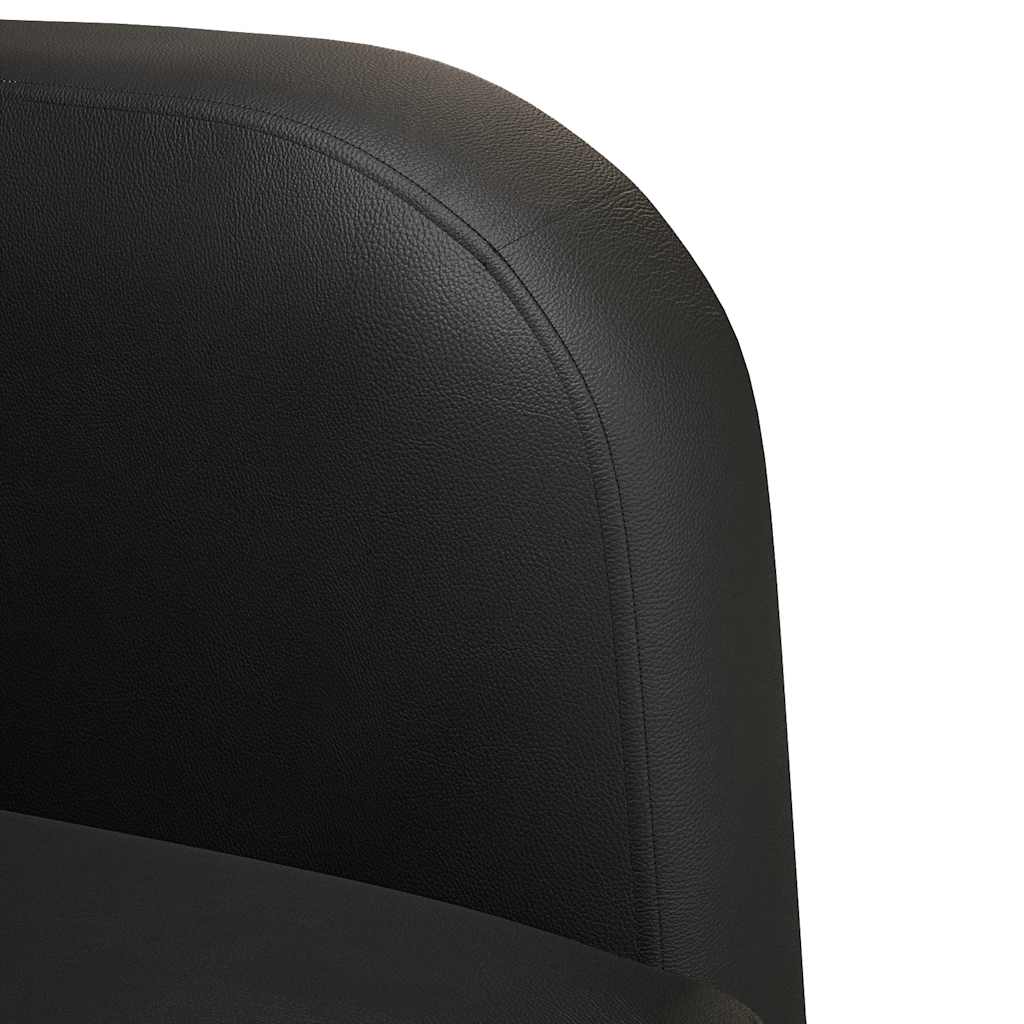 Loveseat Sofa Black 110 cm Faux Leather