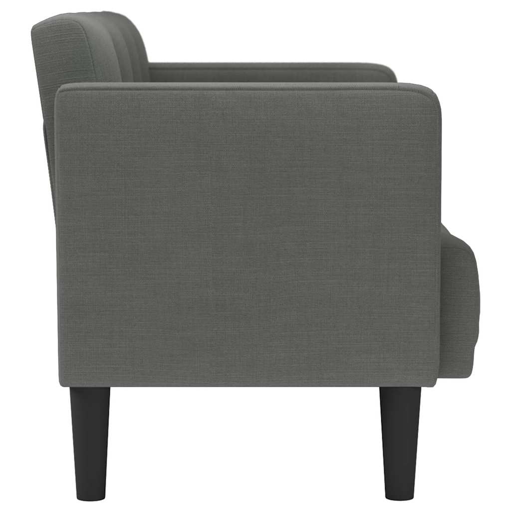 Loveseat Sofa Dark Grey 111 cm Fabric