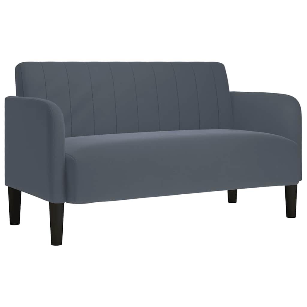 Loveseat Sofa Dark Grey 109 cm Velvet