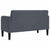 Loveseat Sofa Dark Grey 109 cm Velvet