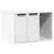Cat Litter Box Enclosure White 60x40x40 cm Engineered Wood