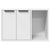 Cat Litter Box Enclosure White 60x40x40 cm Engineered Wood