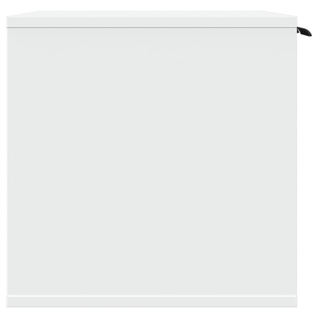 Cat Litter Box Enclosure White 60x40x40 cm Engineered Wood