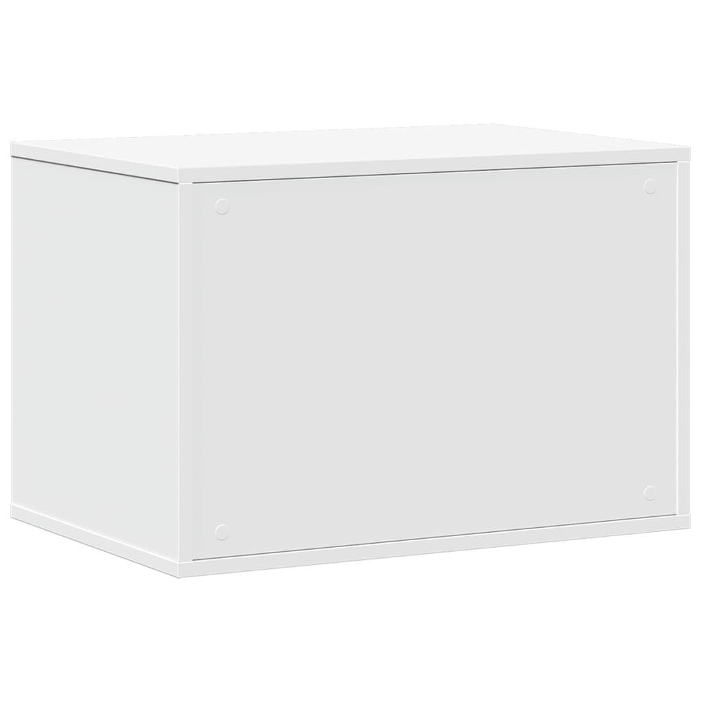 Cat Litter Box Enclosure White 60x40x40 cm Engineered Wood