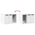 Cat Litter Box Enclosure White 60x40x40 cm Engineered Wood