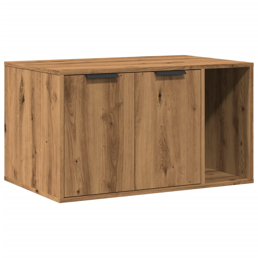 Cat Litter Box Enclosure Artisian Oak 80x50x45 cm Engineered Wood