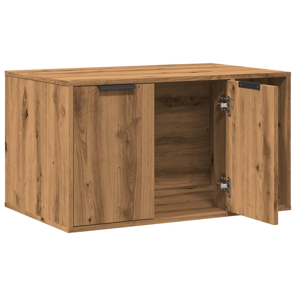 Cat Litter Box Enclosure Artisian Oak 80x50x45 cm Engineered Wood