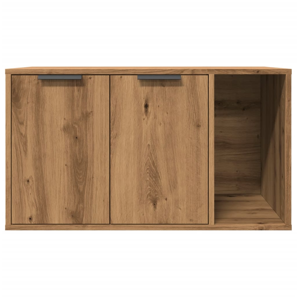 Cat Litter Box Enclosure Artisian Oak 80x50x45 cm Engineered Wood