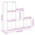 Room Divider Bookcase 3-Tier White 99x29x99 cm Engineered Wood