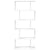 Room Divider Bookcase 5-Tier White 70x24x161 cm Engineered Wood