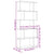 Room Divider Bookcase 5-Tier White 70x24x161 cm Engineered Wood