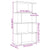 Room Divider Bookcase 4-Tier White 70x24x129 cm Engineered Wood