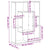 Bookcase White 63x20x90 cm Engineered Wood