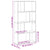 Bookcase White 60x20x120 cm Engineered Wood
