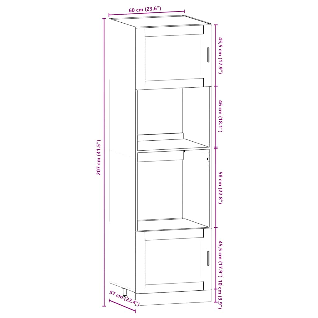7 Piece Kitchen Cabinet Set "Porto" Black Engineered Wood