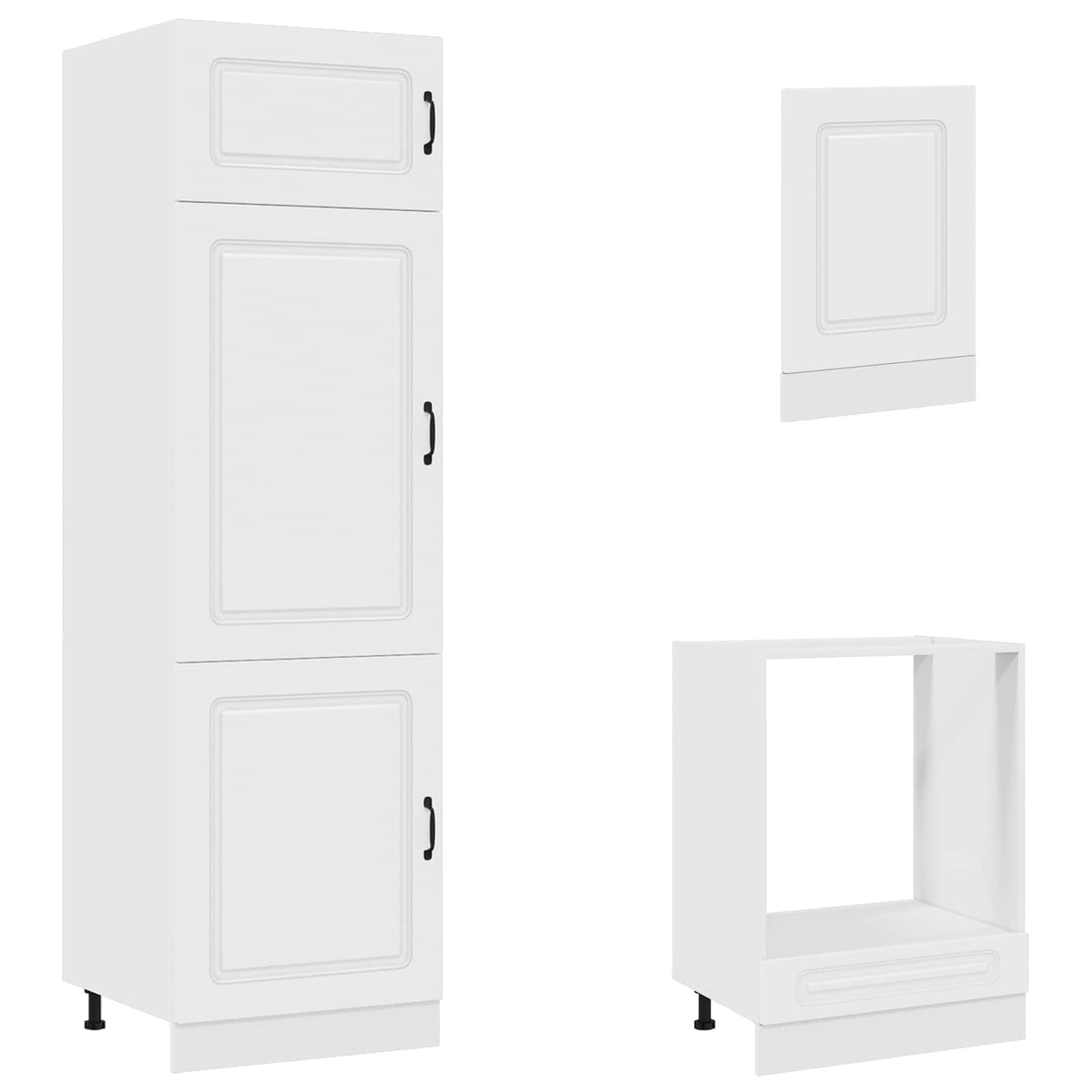 7 Piece Kitchen Cabinet Set Kalmar White Engineered Wood