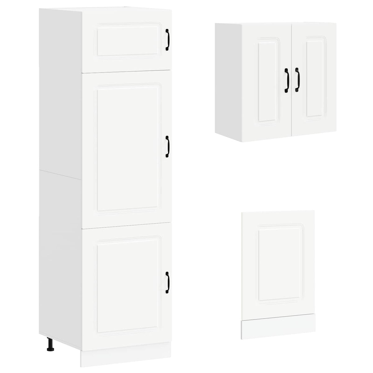 8 Piece Kitchen Cabinet Set Kalmar White Engineered Wood