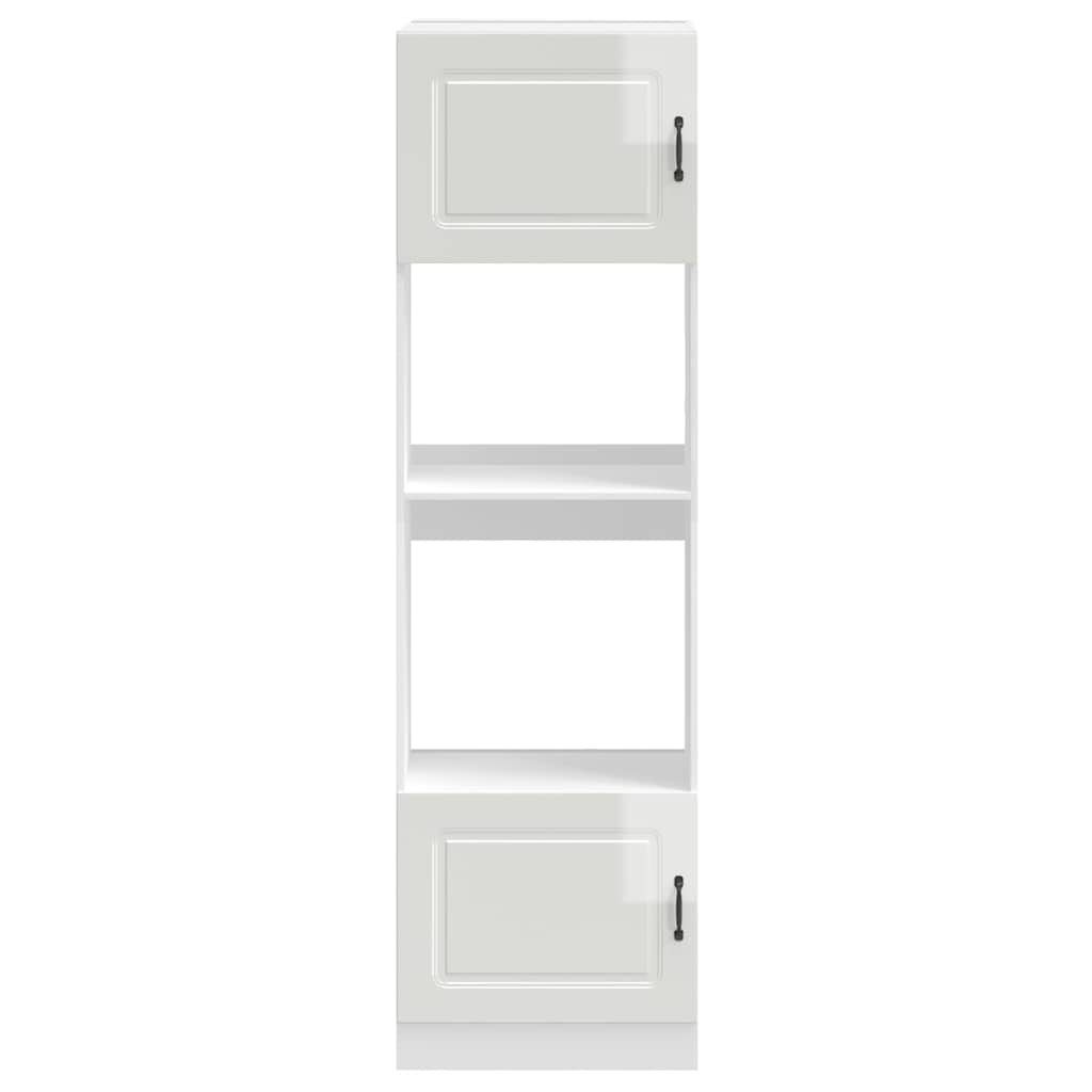 Oven Cabinets 2 pcs Kalmar Gloss White Engineered Wood