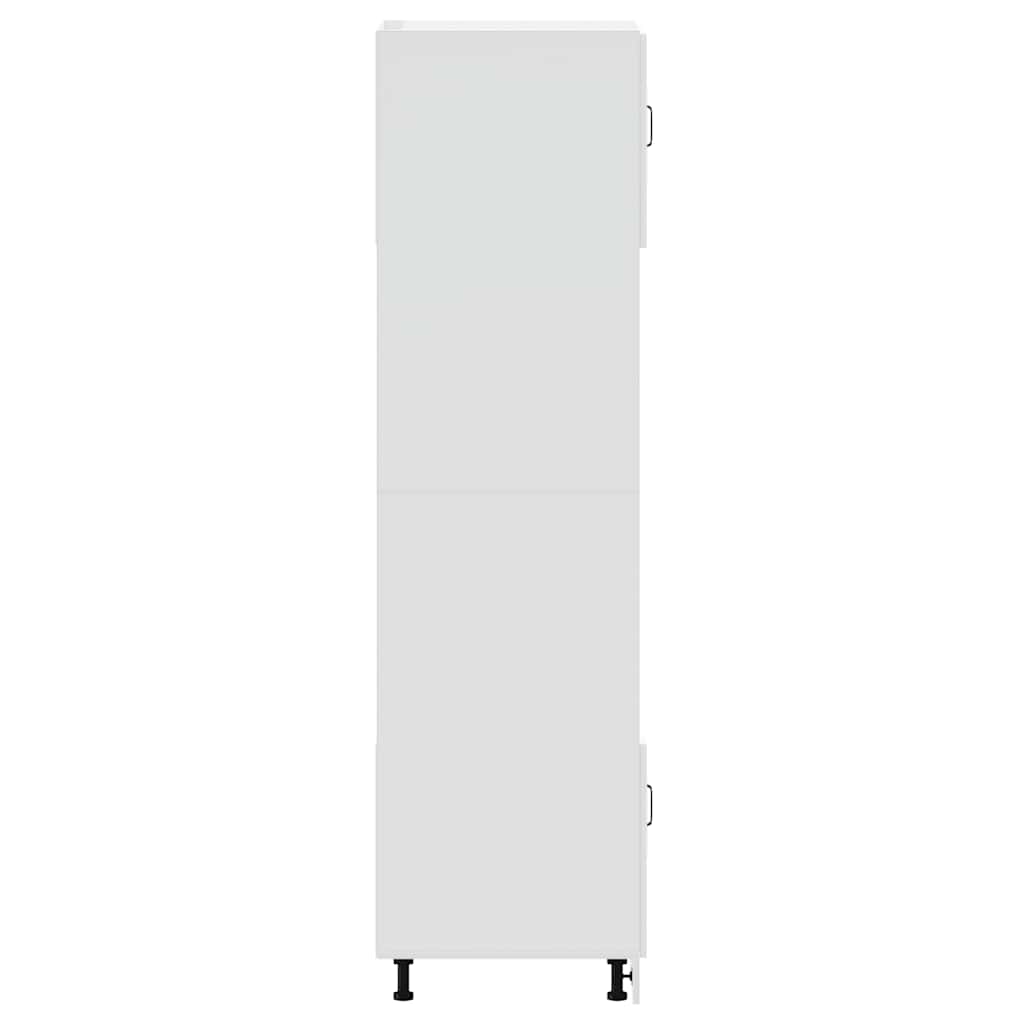 Oven Cabinets 2 pcs Kalmar Gloss White Engineered Wood