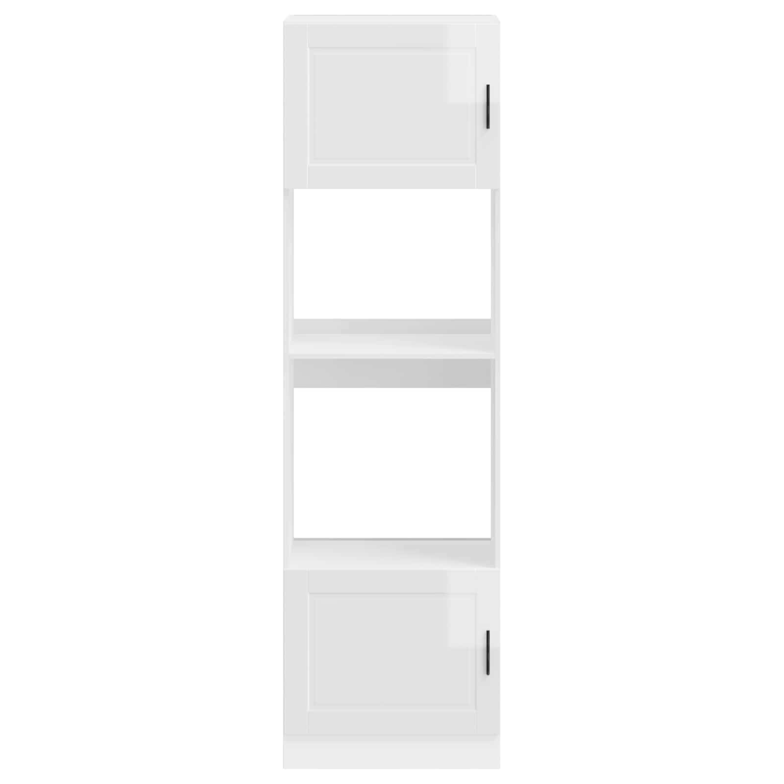 Oven Cabinets 2 pcs Porto Gloss White Engineered Wood