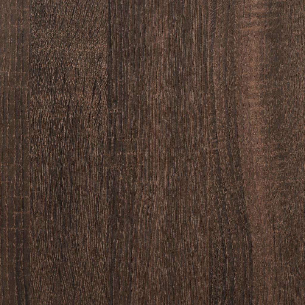 Bookcase Brown Oak 40x24x176 cm Engineered Wood