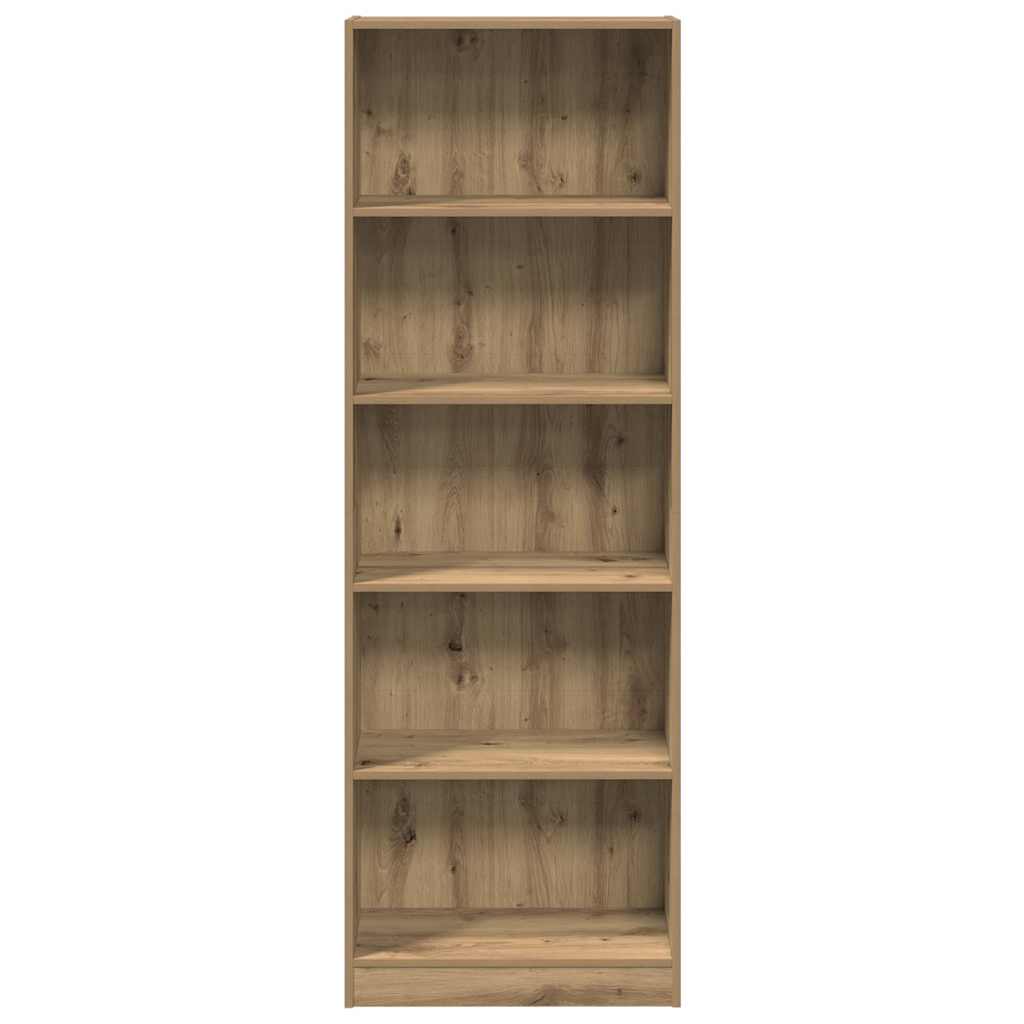 Bookcase Artisian Oak 60x24x176 cm Engineered Wood