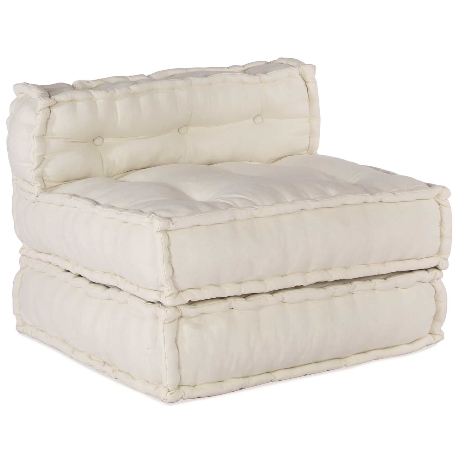Modular Sofa Unit 4 pcs Cream Fabric