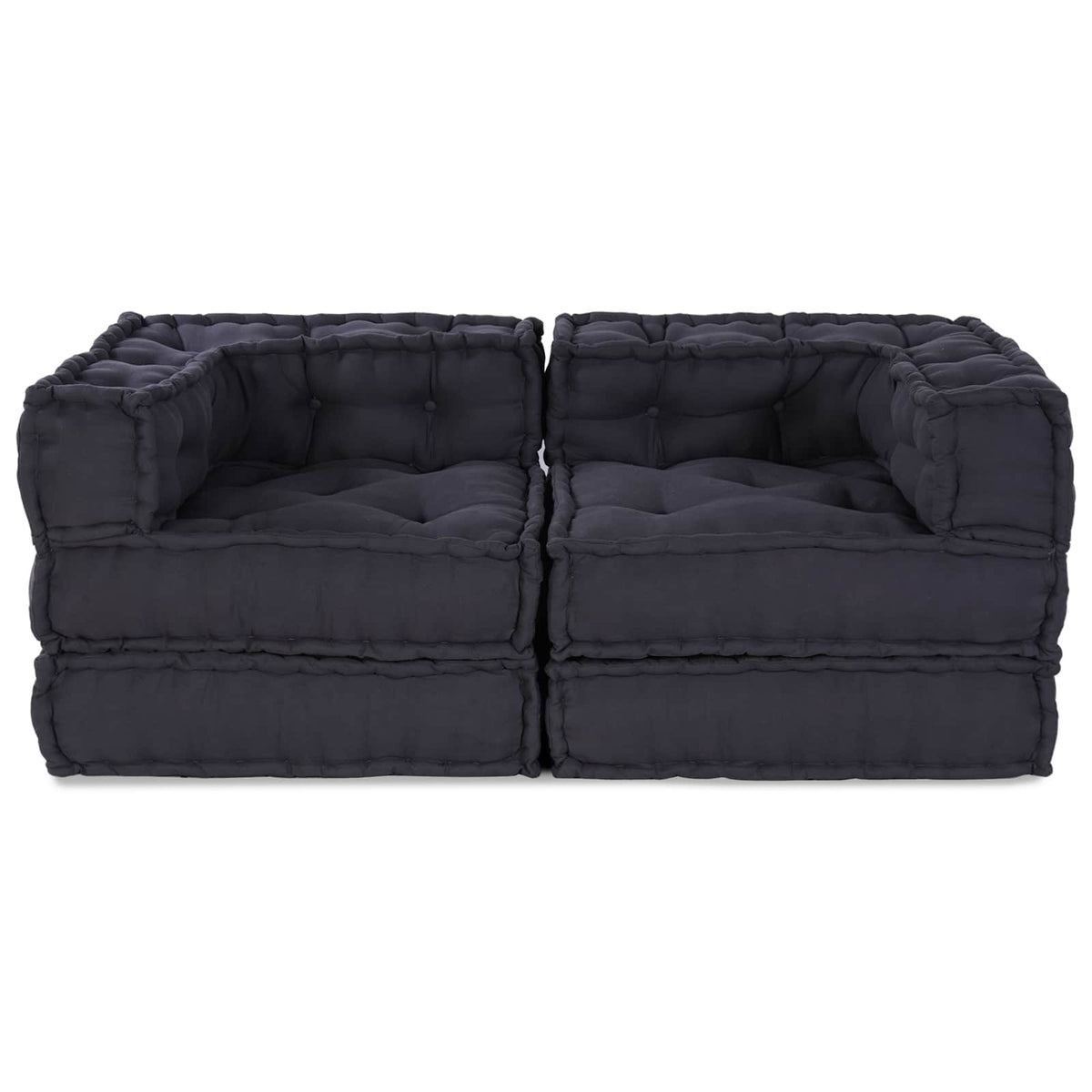 Modular Sofa Unit 2 pcs Anthracite 140 x 70 x 56 cm Fabric