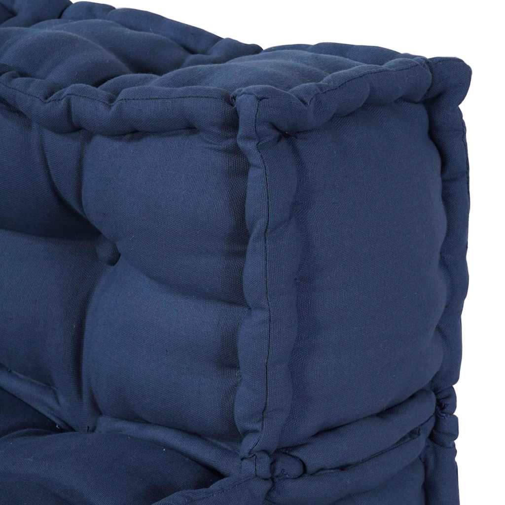 Modular Sofa Unit 4 pcs Indigo Fabric