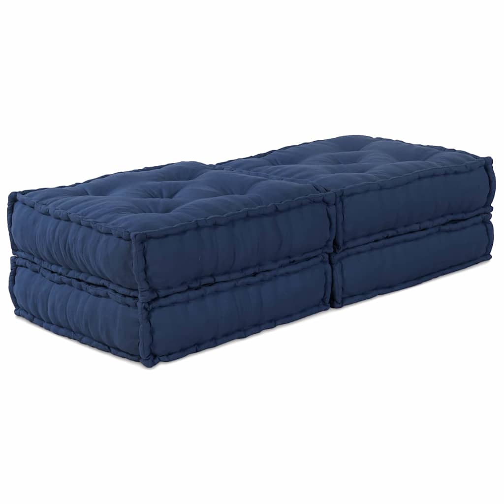 Modular Sofa Unit 2 pcs Indigo 140 x 70 x 36 cm Fabric