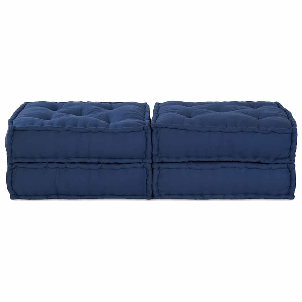 Modular Sofa Unit 2 pcs Indigo 140 x 70 x 36 cm Fabric