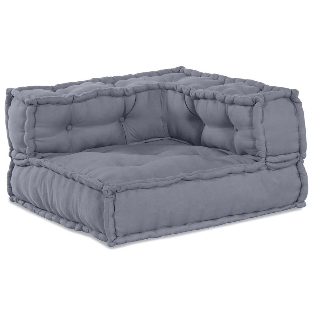 Modular Sofa Unit 2 pcs Grey 140 x 70 x 56 cm Fabric