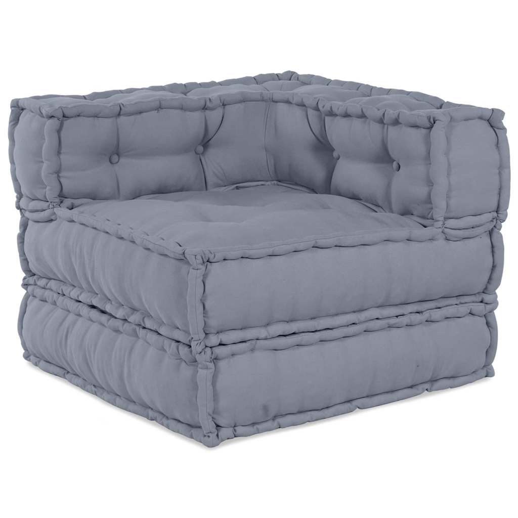 Modular Sofa Unit 2 pcs Grey 140 x 70 x 56 cm Fabric