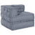 Cushion 3 pcs Grey 70 x 70 x 54 cm Polyester