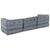 Cushion 3 pcs Grey 70 x 70 x 54 cm Polyester