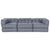 Cushion 3 pcs Grey 70 x 70 x 54 cm Polyester