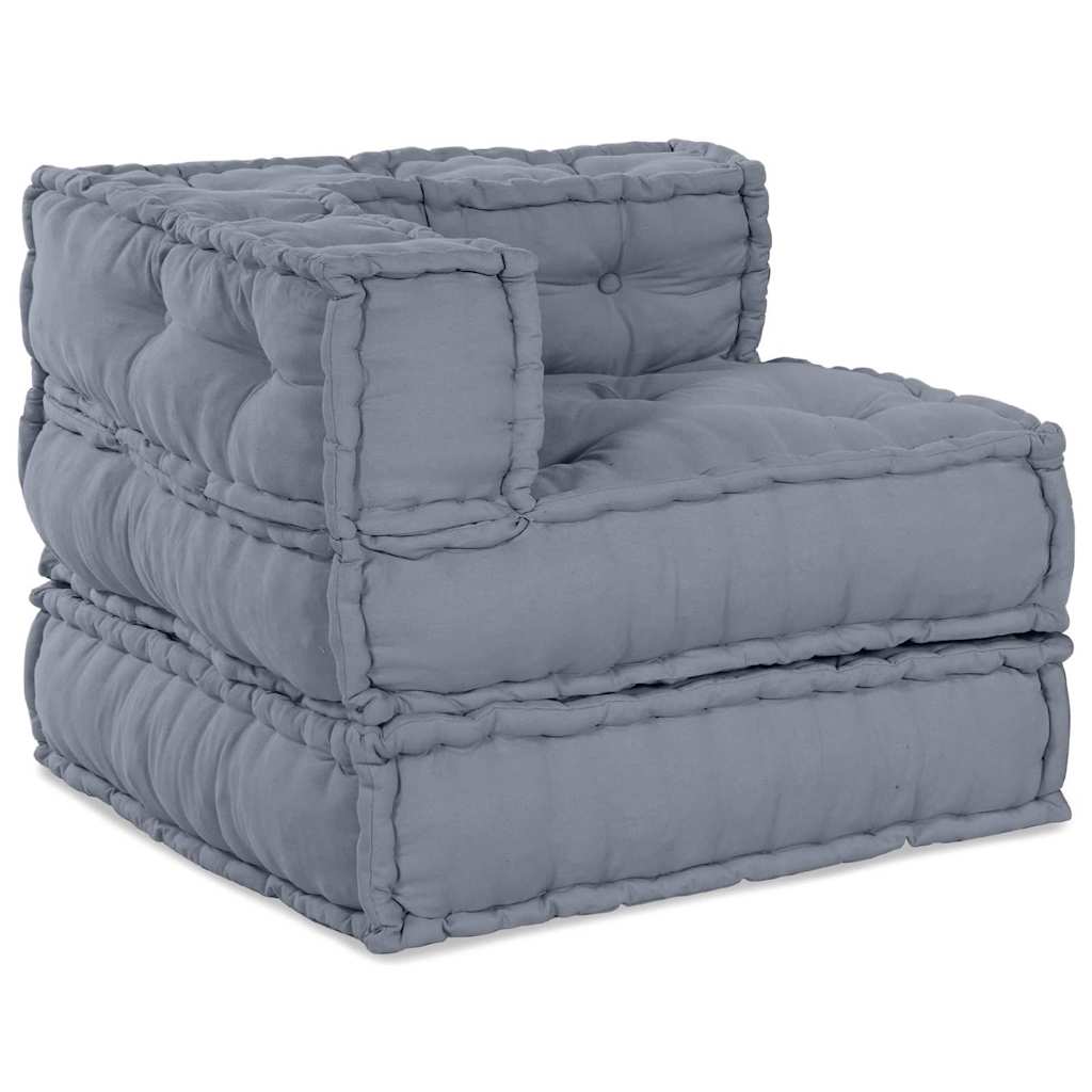 Modular Sofa Unit 4 pcs Grey Fabric
