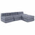 Cushion 4 pcs Grey 70 x 70 x 54 cm Polyester