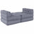 Cushion 4 pcs Grey 70 x 70 x 54 cm Polyester