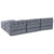 Cushion 4 pcs Grey 70 x 70 x 54 cm Polyester