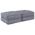 Cushion 2 pcs Grey 70 x 70 x 36 cm Polyester