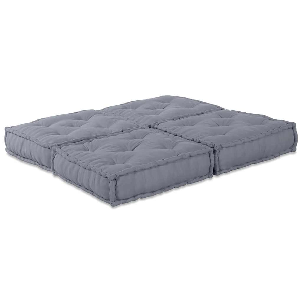 Cushion 2 pcs Grey 70 x 70 x 36 cm Polyester