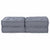 Cushion 2 pcs Grey 70 x 70 x 36 cm Polyester