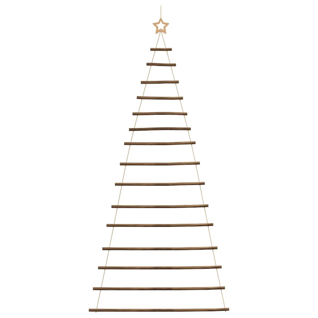 Hanging Christmas Tree with Top Star 100x210 cm Natural Branch