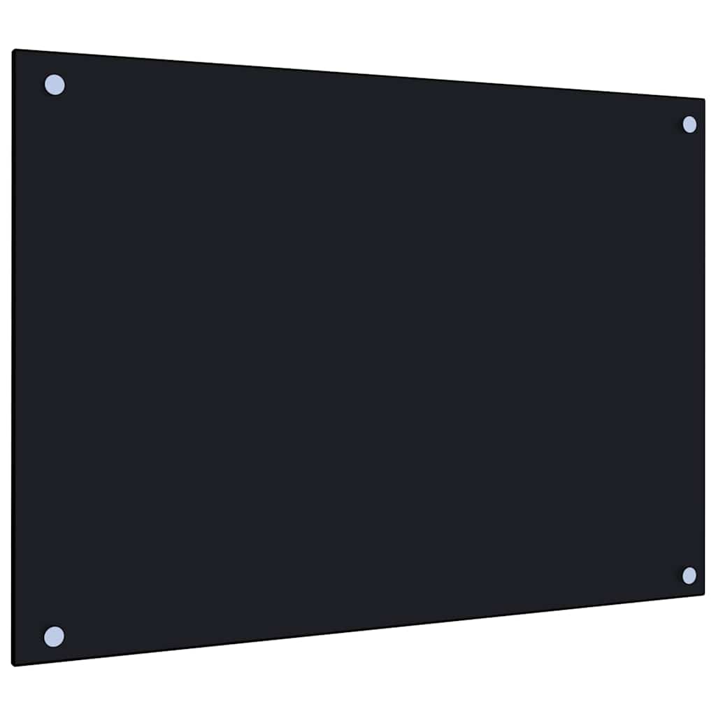 Kitchen Backsplashes 2 pcs Black 70x50 cm Tempered Glass