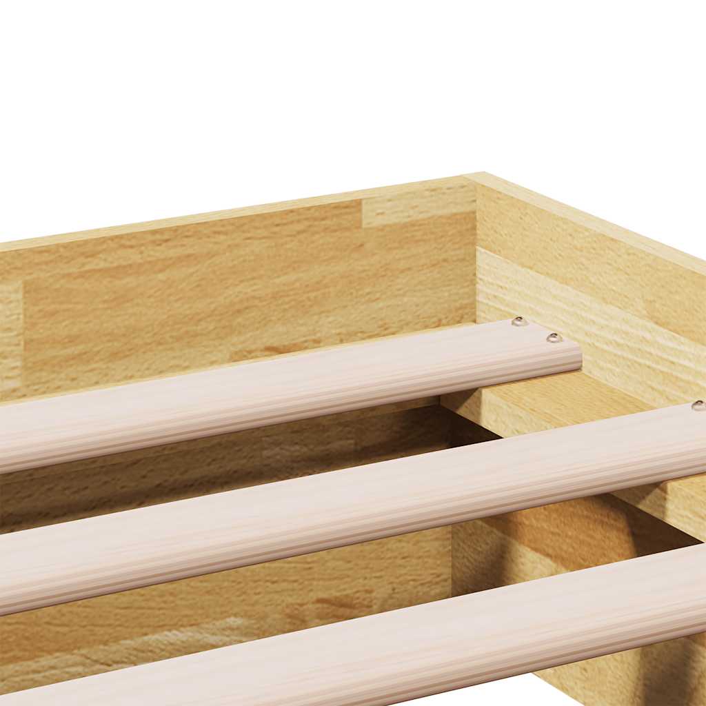 Bed Frame without Mattress 180x200 cm Solid Wood Oak