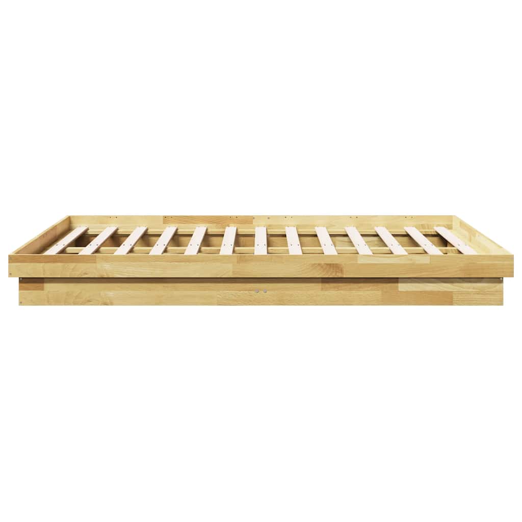 Bed Frame without Mattress 150x200 cm Solid Wood Oak