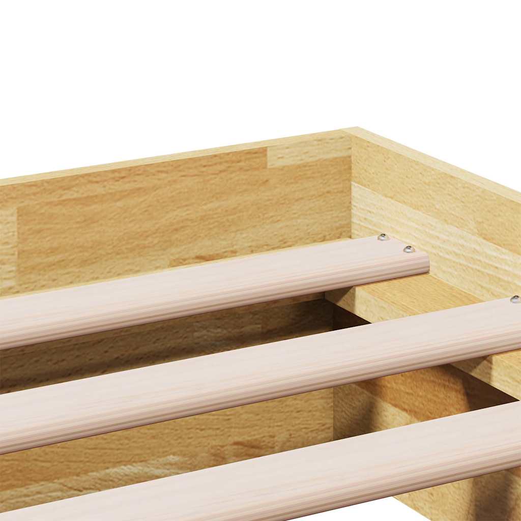 Bed Frame without Mattress 135x190 cm Solid Wood Oak