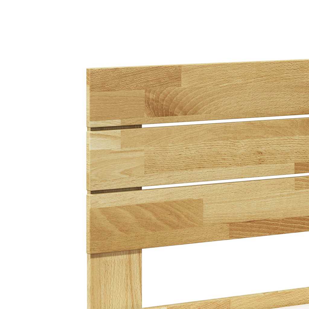 Bed Frame with Headboard without Mattress 150x200 cm Solid Wood Oak