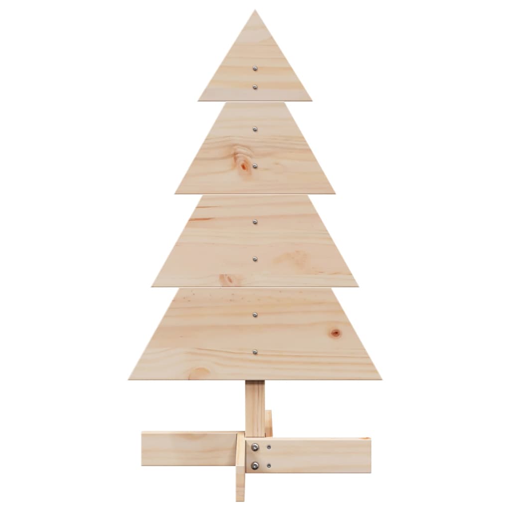 Wooden Christmas Tree for Decoration 80 cm Solid Wood Pine